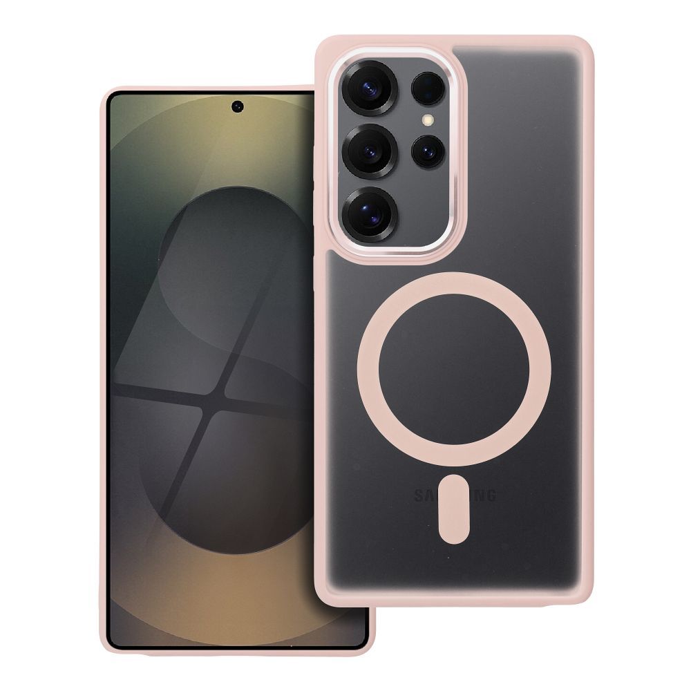 8d05789c9ccbb744bc37eb070bcb03c3 MATTE MAG COVER case compatible with MagSafe for SAMSUNG S25 ULTRA pink