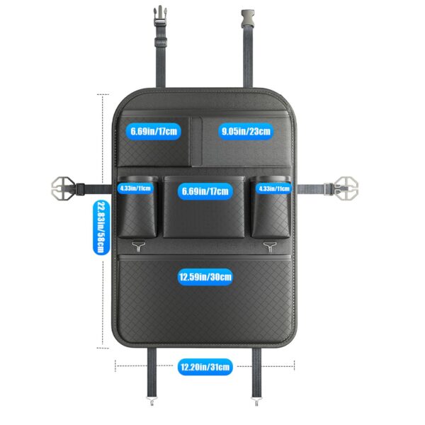 8d7f33c5ac2c77112e7507a90bb1a714 Car organizer for front seats with compartments NAPPA black