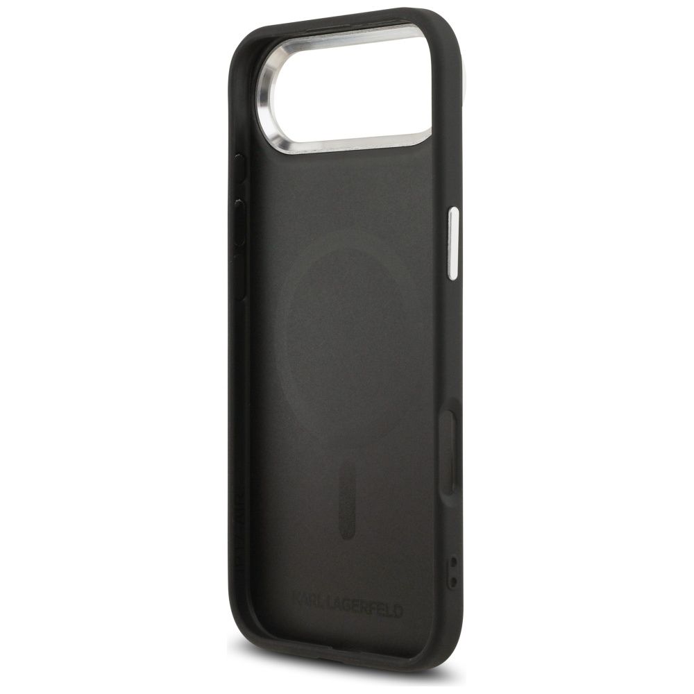 8ed72bc0b840c6991bfbd2cb064b9d54 KARL LAGERFELD case for IPHONE 17 Air compatible with MagSafe KLHMP17MPSMLRKLK (PU Karl Pin) black