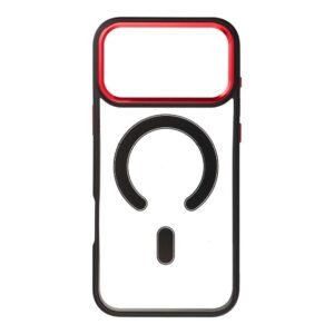 COLOR EDGE MAG COVER case compatible with MagSafe for IPHONE 17 Pro Max black red