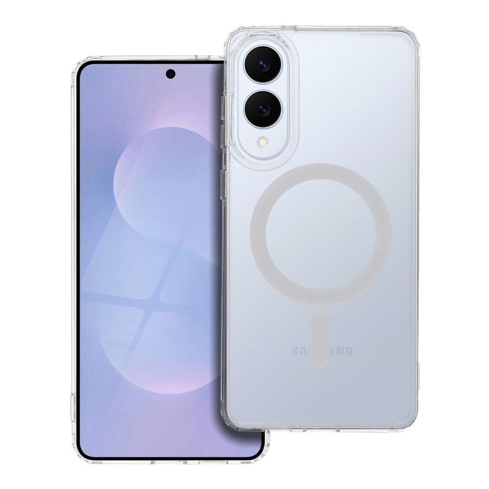 FROST MAG COVER case compatible with MagSafe for SAMSUNG S25 Edge frozen transparent