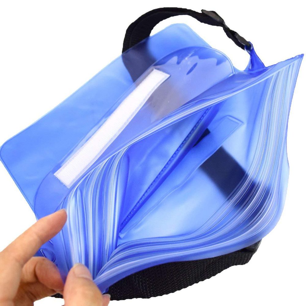 PVC waterproof pouch / waist bag - light blueeng
