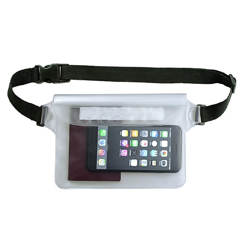 PVC waterproof pouch / waist bag - light blueeng
