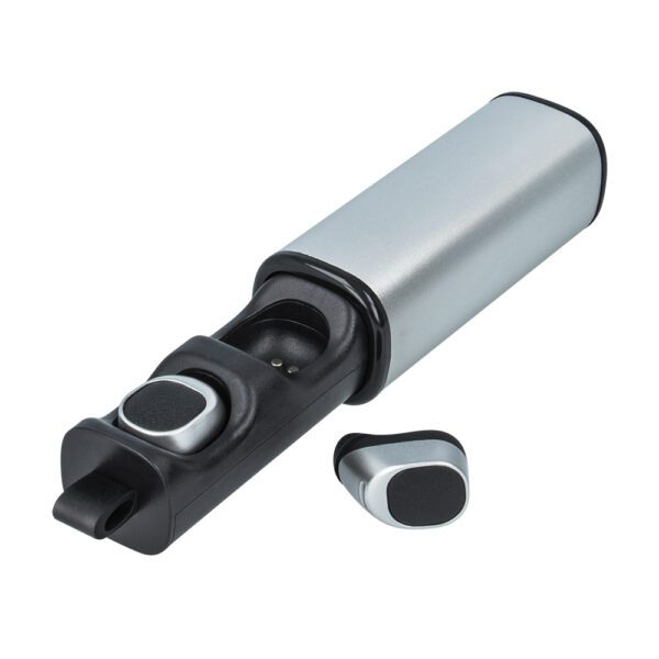 Forever bluetooth headset TWE-200 with charging case silver