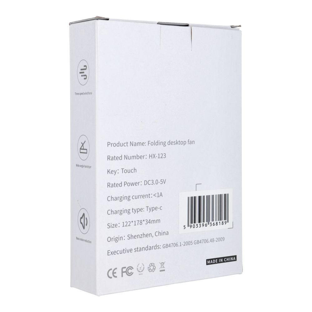 Desk fan HX-123 white