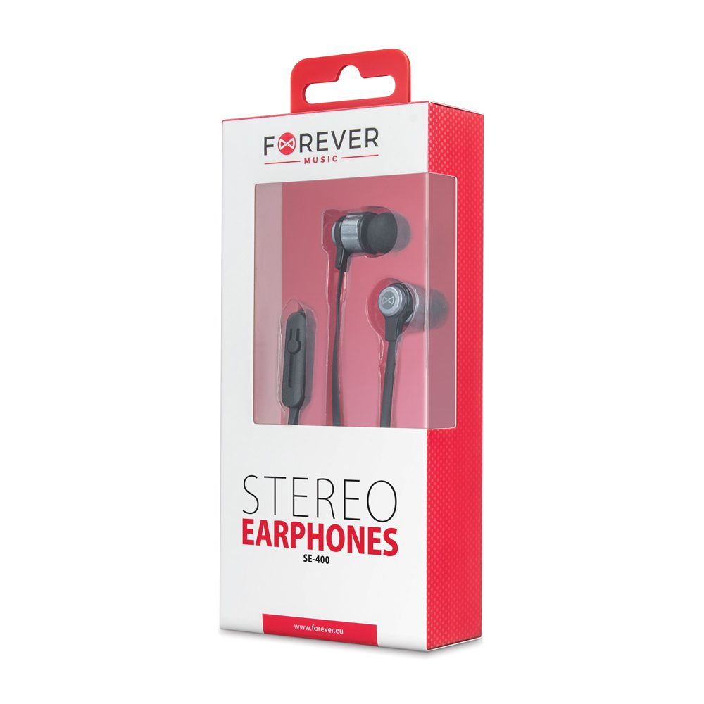 Forever wired earphones SE-400 jack 3,5mm black