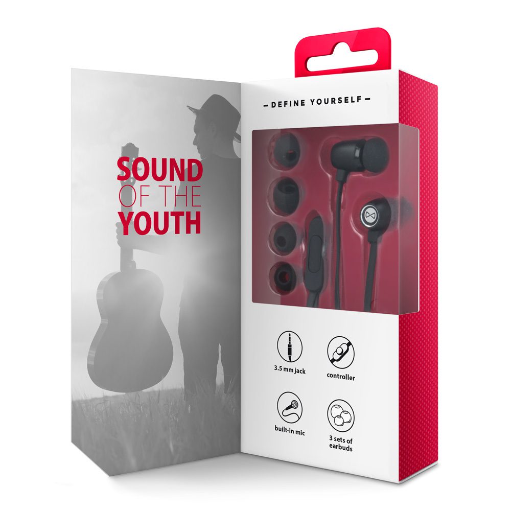 Forever wired earphones MSE-100 jack 3,5mm black