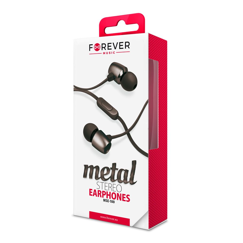 Forever wired earphones MSE-100 jack 3,5mm black