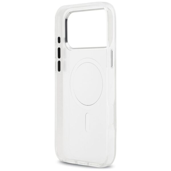 KARL LAGERFELD case for IPHONE 17 Pro Max compatible with MagSafe KLHMP17XHMKCAQOH (IML Aquarelle K&C & Logo) white