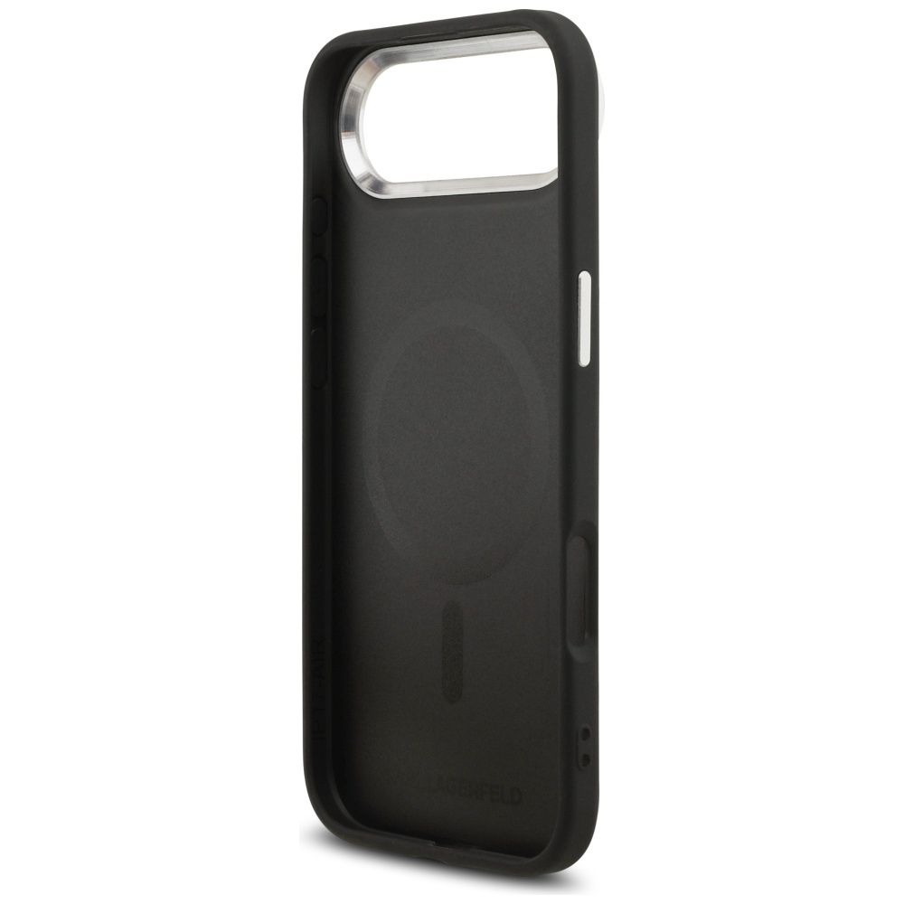 984cffb5f17a0047f507ae8879095b93 KARL LAGERFELD case for IPHONE 17 Air compatible with MagSafe KLHMP17MPSMLRCHK (PU Choupette Pin) black