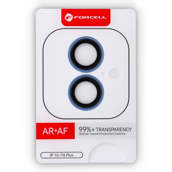 Forcell Premium Camera Lens Tempered Glass - for iPhone 16 / 16 Plus Ultramarine