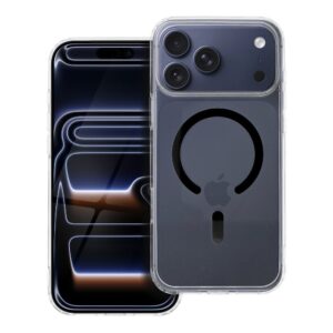 Drop Glue Colorful Ring Mag Cover compatible with MagSafe for IPHONE 17 Pro Max black