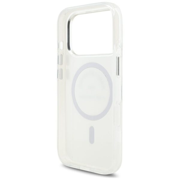 KARL LAGERFELD case for IPHONE 17 Pro compatible with MagSafe KLHMP17LHKRSGPT (IML Karl RSG Logo) transparent