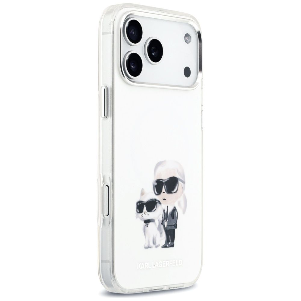9c70a4dcc1b87655d32ce081345ff70f KARL LAGERFELD case for IPHONE 17 Pro Max compatible with MagSafe KLHMP17XHMKCAQOH (IML Aquarelle K&C & Logo) white