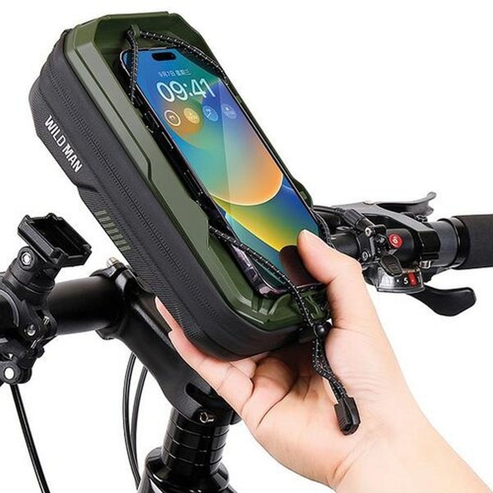 9d96b48ff13c96451a1862885c81eff6 WILDMAN traveling bag for bike handlebars with zipper 0,6L (4 "- 7") GX330 green