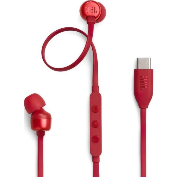 Wire earphones USB C JBL Tune 310C red