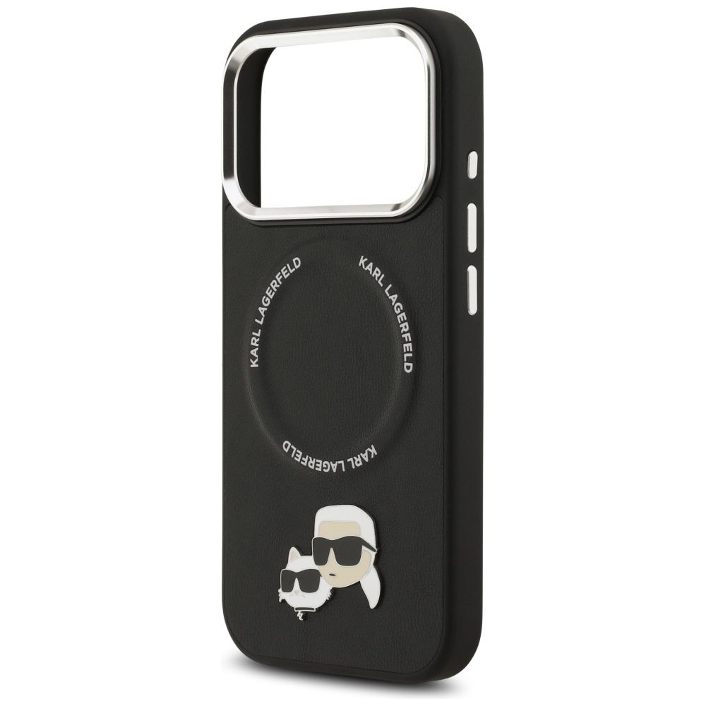 9fd8a487548c5273e684ce71b01cde8a KARL LAGERFELD case for IPHONE 17 Pro Max compatible with MagSafe KLHMP17XPSMLRKCK (PU K&C Pins) black