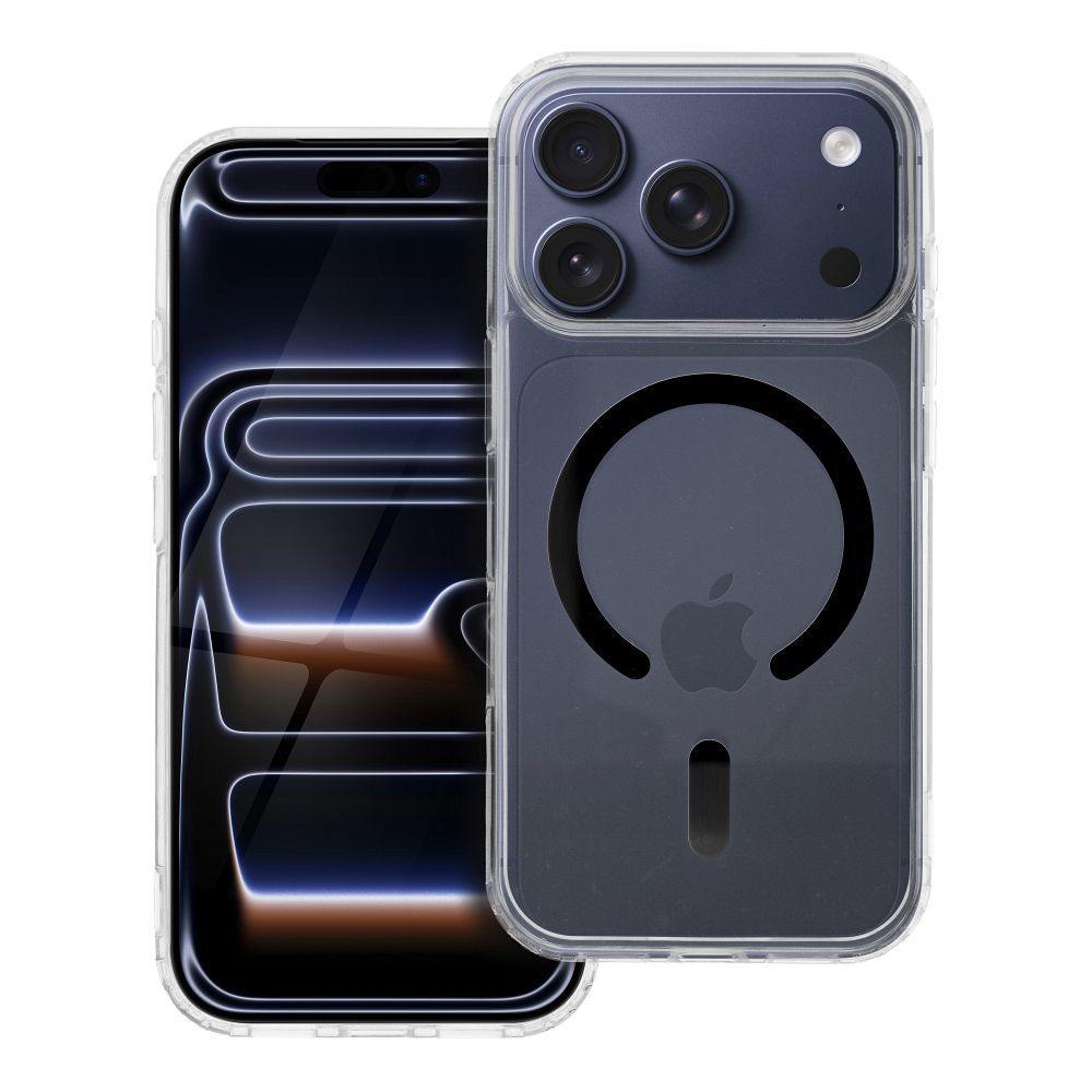 Drop Glue Colorful Ring Mag Cover compatible with MagSafe for IPHONE 17 Pro black