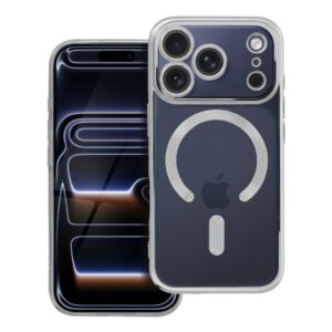 ELECTRO MAG COVER case compatible with MagSafe for IPHONE 17 Pro silver