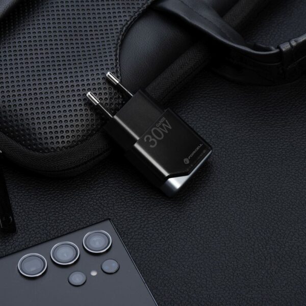 FORCELL F-ENERGY GaN III B130101-E Ultra Slim travel charger 1 x Type C + USB A PD QC4.0 3A 30W black