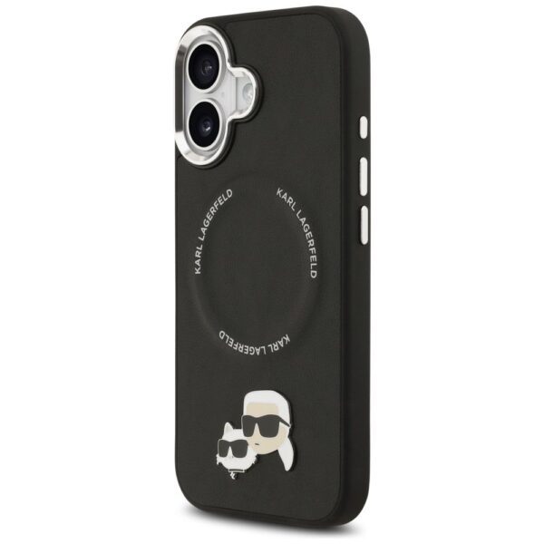 KARL LAGERFELD case for IPHONE 17 compatible with MagSafe KLHMP17SPSMLRKCK (PU K&C Pins) black