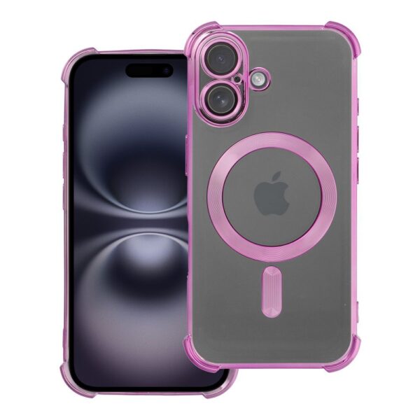 a9bb248e8253e06d1f520e35f74cc47d Case ANTISHOCK ELECTRO for IPHONE 16 compatible with MagSafe pink