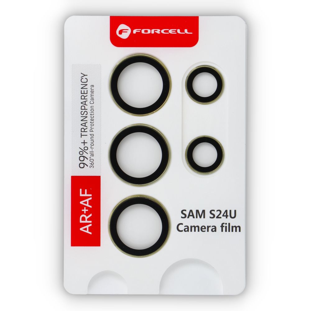 Forcell Premium Camera Lens Tempered Glass - for Samsung Galaxy S24 Ultra Yellow
