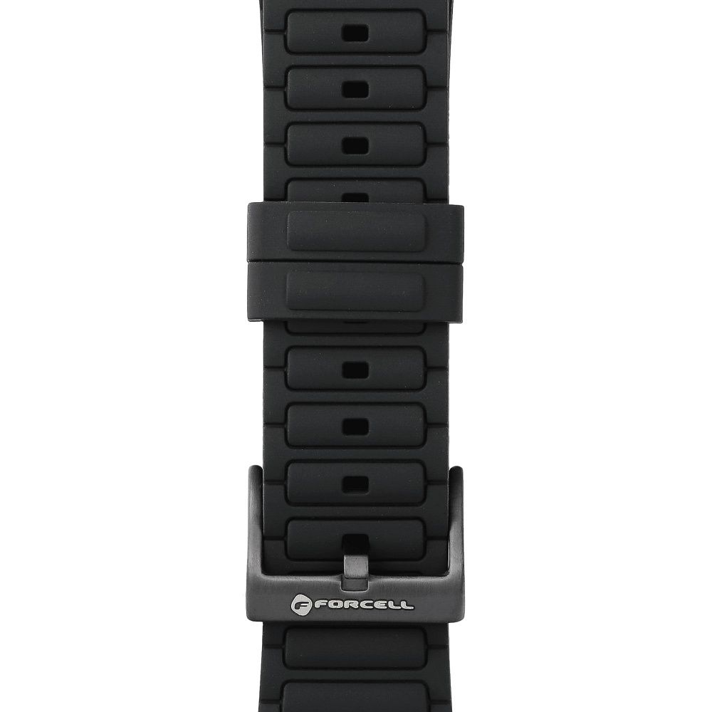 ab9e88ba6eae1b8854254ba03ef56dc1 FORCELL F-DESIGN FA06 silicone strap for APPLE Watch 42 / 44 / 45 / 49 mm black