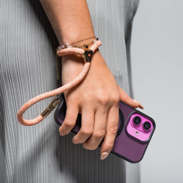 adce01da6e232f33d0c5ce373186c38b FORCELL F-DESIGN L8X36 wrist phone lanyard with adjustable length (max 18cm in the loop) pink white