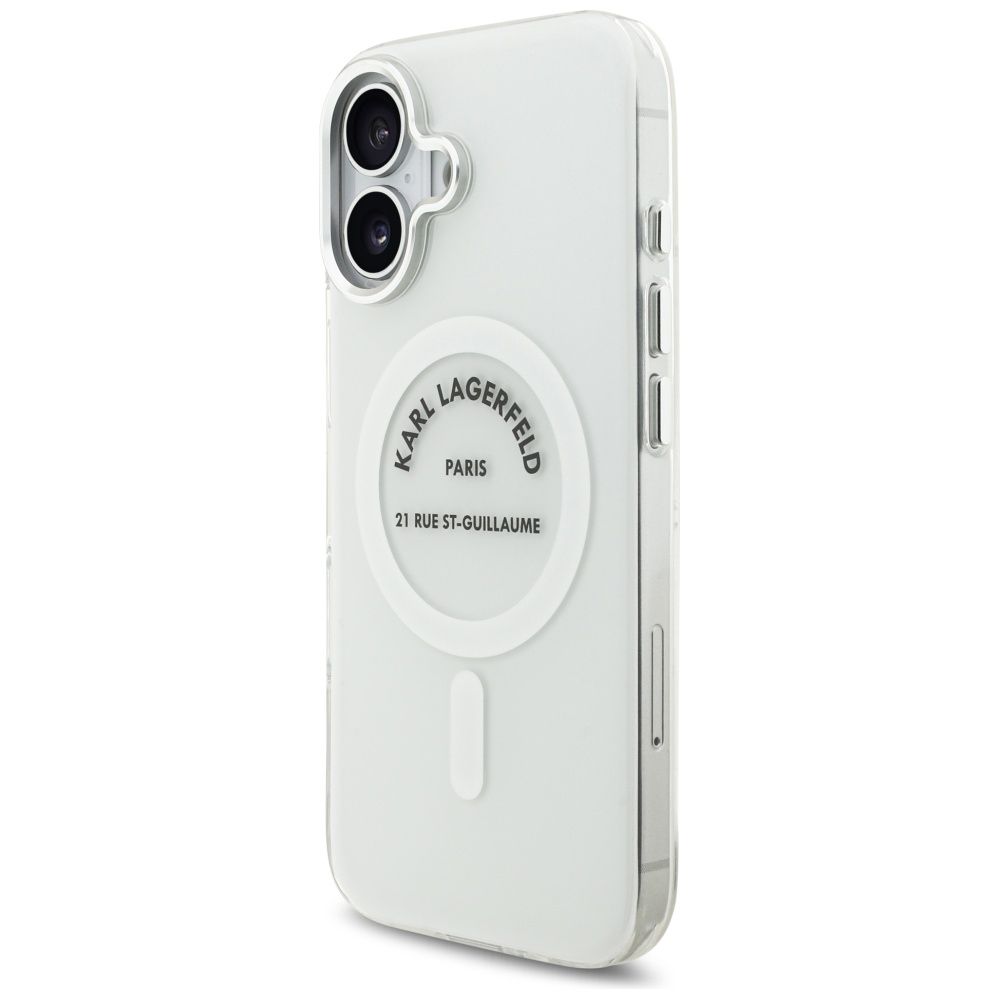 add102b05288516fc1b00b20df138d86 KARL LAGERFELD case for IPHONE 17 compatible with MagSafe KLHMP17SHKRSGPT (IML Karl RSG Logo) transparent