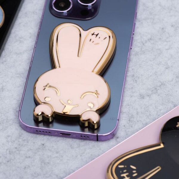 Phone stand RABBIT - stick-on - pink