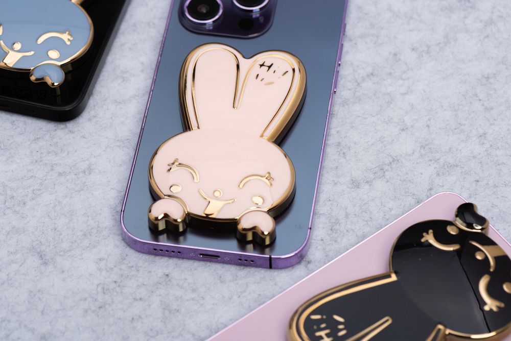Phone stand RABBIT - stick-on - pink