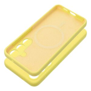 Case SILICONE 2mm for SAMSUNG S25 Plus compatible with MagSafe lemon