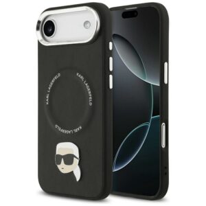 KARL LAGERFELD case for IPHONE 17 Air compatible with MagSafe KLHMP17MPSMLRKLK (PU Karl Pin) black