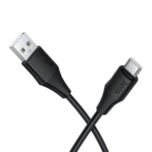 Silicone Cable USB A to USB C Hoco 3A 1 m X124 black