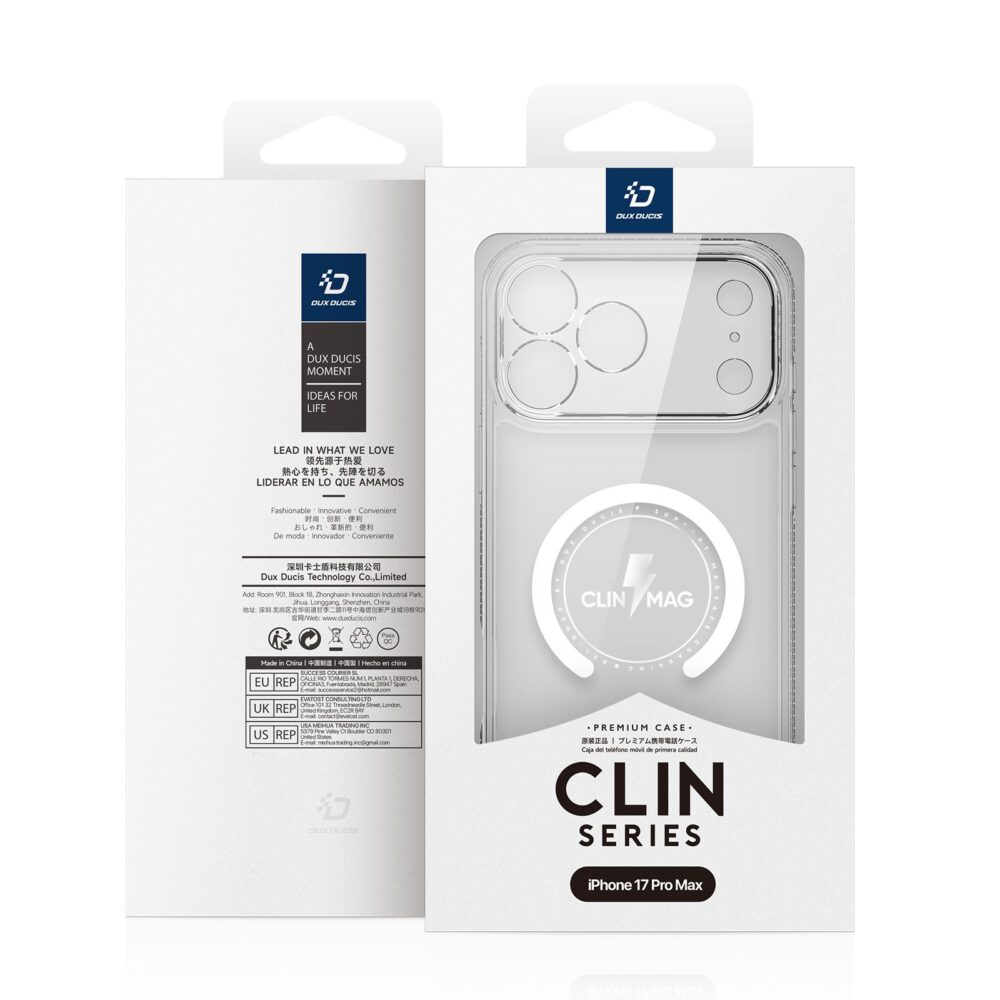 b444bdca55fba5b53b862ca5cf54201a DUX DUCIS case CLIN MAG compatible with MagSafe for IPHONE 17 Pro Max transparent