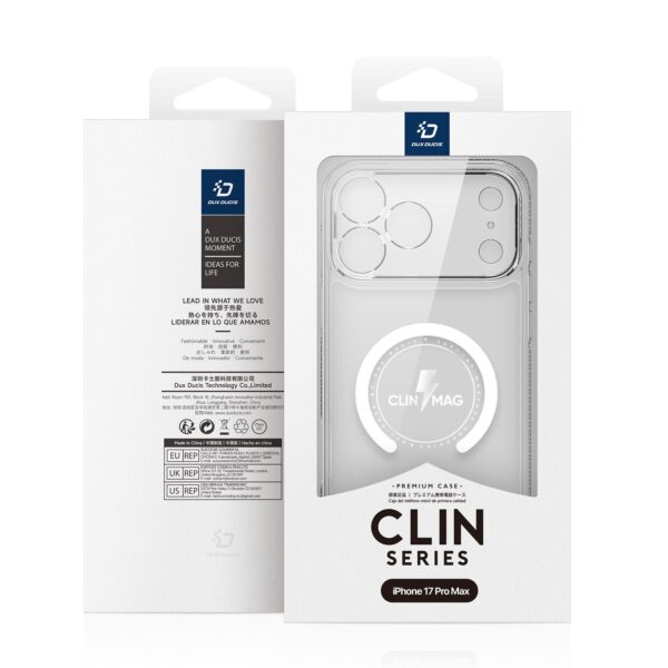 b444bdca55fba5b53b862ca5cf54201a DUX DUCIS case CLIN MAG compatible with MagSafe for IPHONE 17 Pro Max transparent