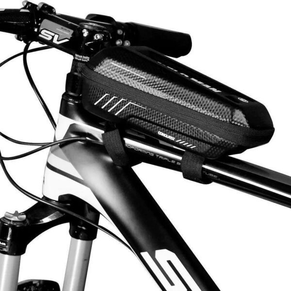 b5269873bc15a1cb5734850e9cd91f37 WILDMAN traveling bag for bike frame with zipper 1L E5S black