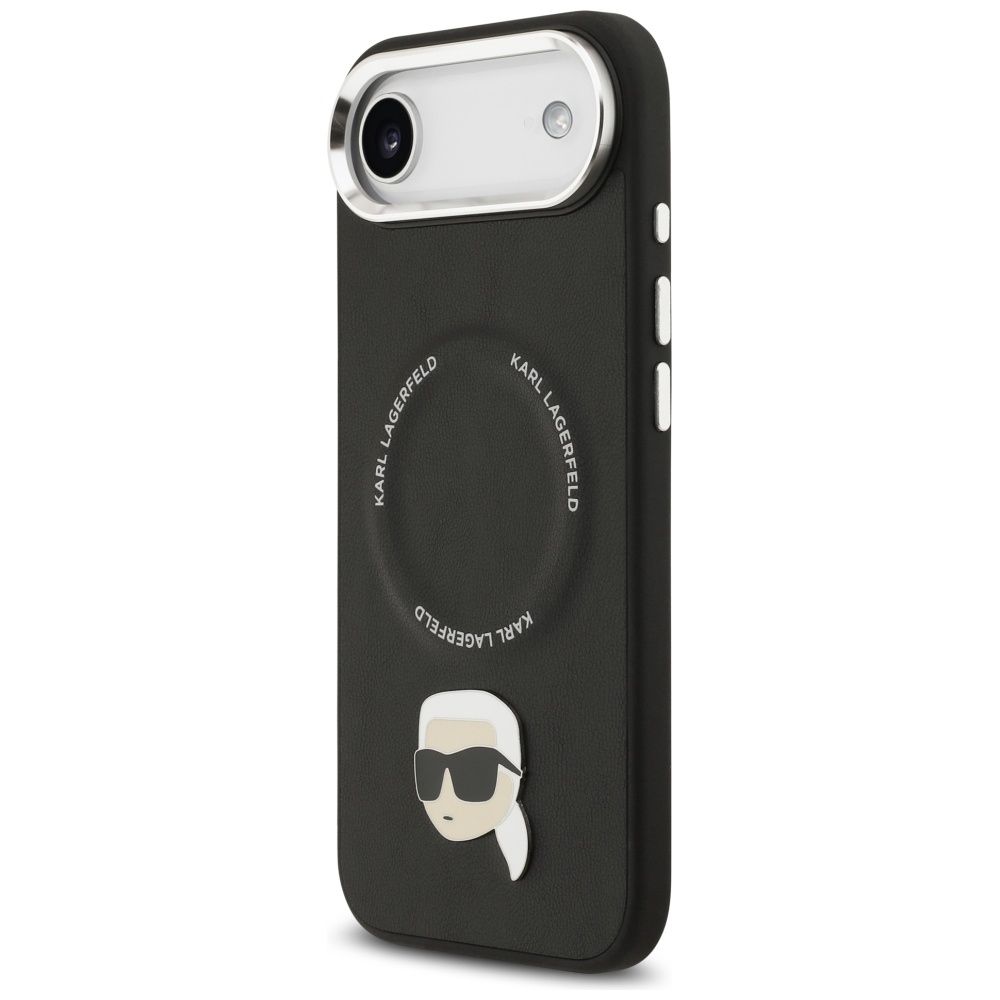 b6e72db1cb60eb52016c4901a950697d KARL LAGERFELD case for IPHONE 17 Air compatible with MagSafe KLHMP17MPSMLRKLK (PU Karl Pin) black