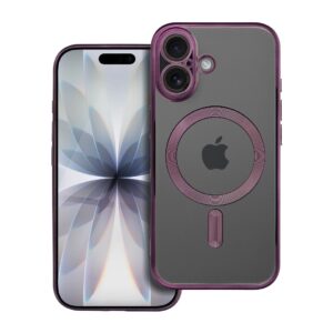 ELECTRO MAG COVER case compatible with MagSafe for IPHONE 17 deep purple