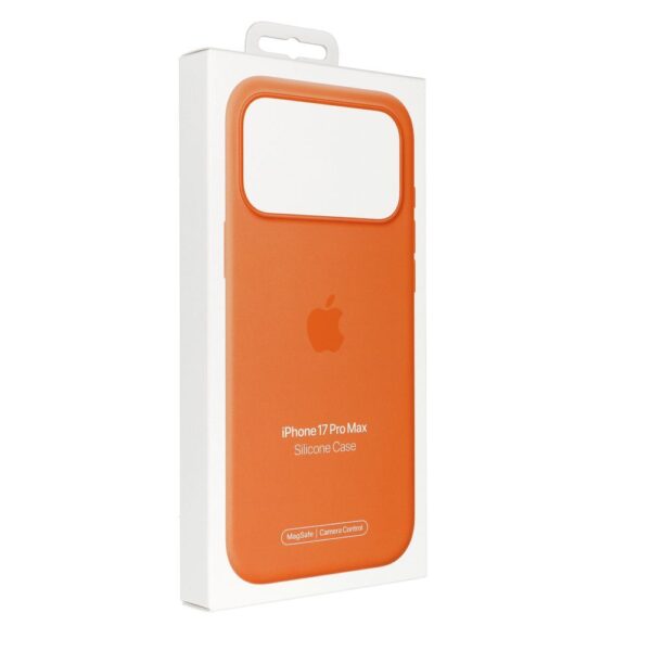iPhone 17 Pro Max Silicone Case with MagSafe – Orange