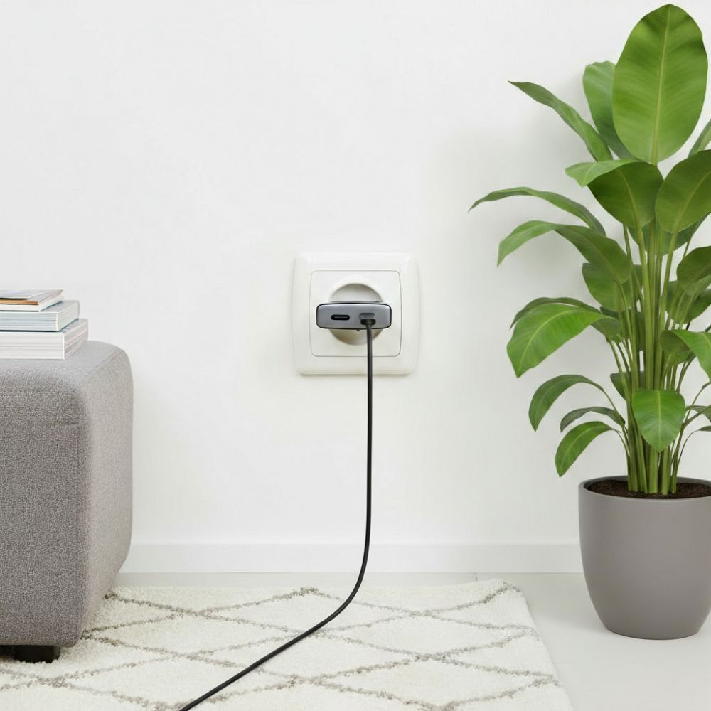 FORCELL F-ENERGY GaN III B245201(2C) Ultra Slim travel charger 2 x Type C + USB A PD QC4.0 3A 45W black