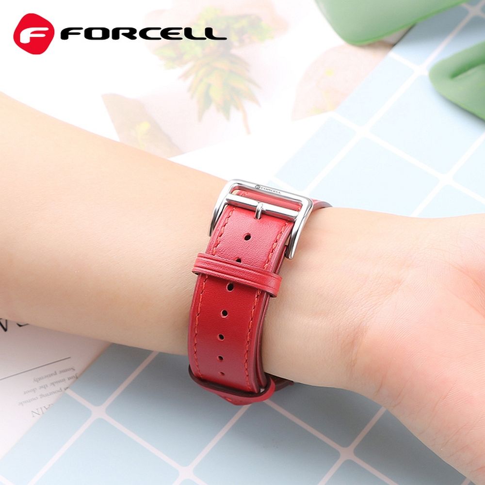 bc26a620021317afb674a674f56fb51c FORCELL F-DESIGN FA20 eco leather strap for APPLE Watch 38 / 40 / 41 mm black