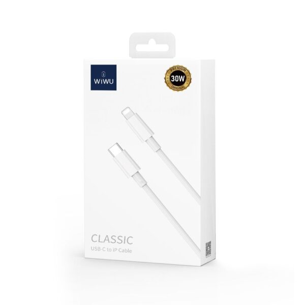 bcee8ce3ede1c1a3d47f1e8c3090c198 WiWU - Classic Series Data Cable Wi-C008 USB C to Lightning 30W - white