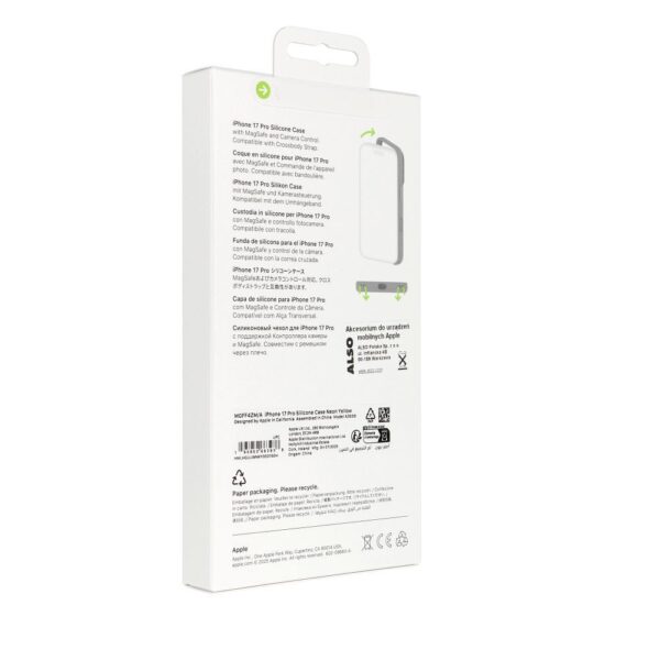 iPhone 17 Pro Silicone Case with MagSafe – Neon Yellow