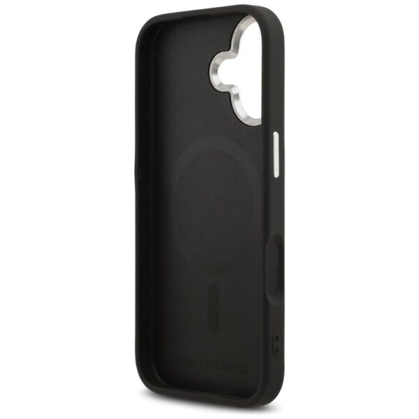 KARL LAGERFELD case for IPHONE 17 compatible with MagSafe KLHMP17SPSMLRCHK (PU Choupette Pin) black