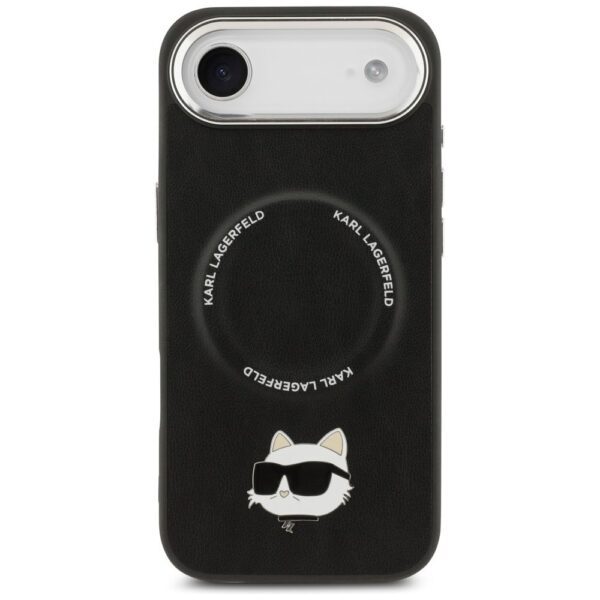 KARL LAGERFELD case for IPHONE 17 Air compatible with MagSafe KLHMP17MPSMLRCHK (PU Choupette Pin) black