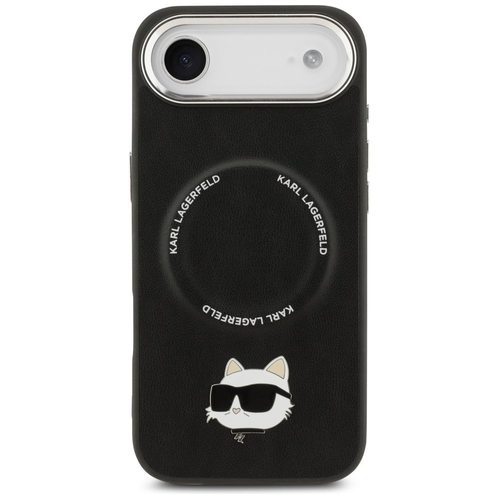 bf8a7f24fdae9e3deaacd965333e2838 KARL LAGERFELD case for IPHONE 17 Air compatible with MagSafe KLHMP17MPSMLRCHK (PU Choupette Pin) black