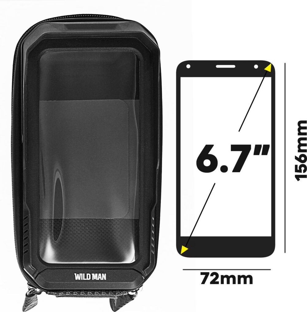 c1f56f1964d9d585a5f6363b822892c3 WILDMAN traveling bag for bike frame with zipper 1,2L (4 "- 7") XT6 black
