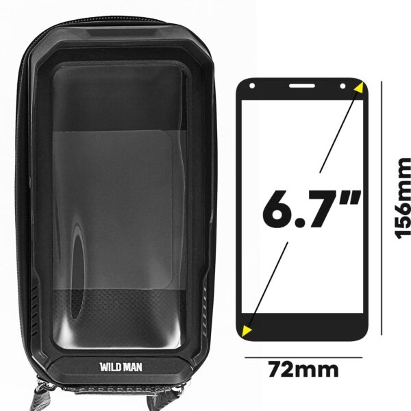 c1f56f1964d9d585a5f6363b822892c3 WILDMAN traveling bag for bike frame with zipper 1,2L (4 "- 7") XT6 black